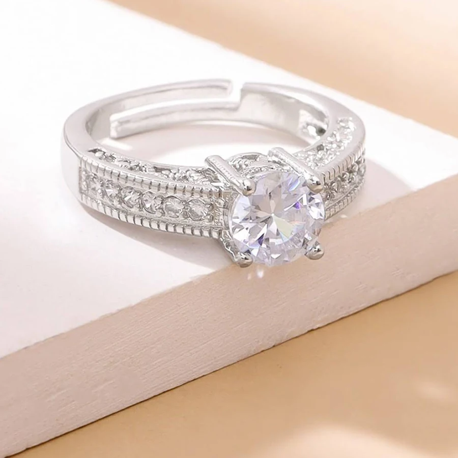 Chimes Adjustable Silver Ring