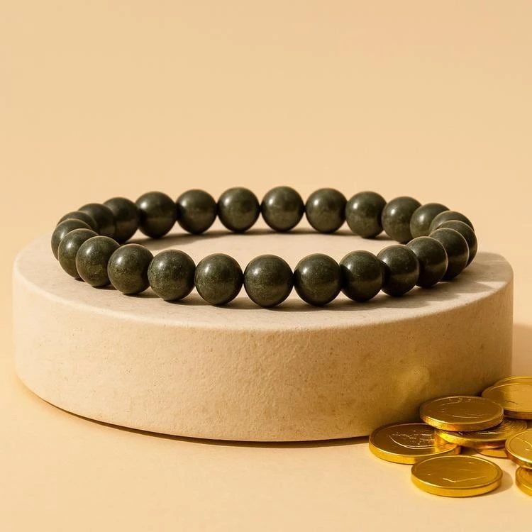 Raw Pyrite Bracelet – Natural Stone for Wealth, Protection & Confidence