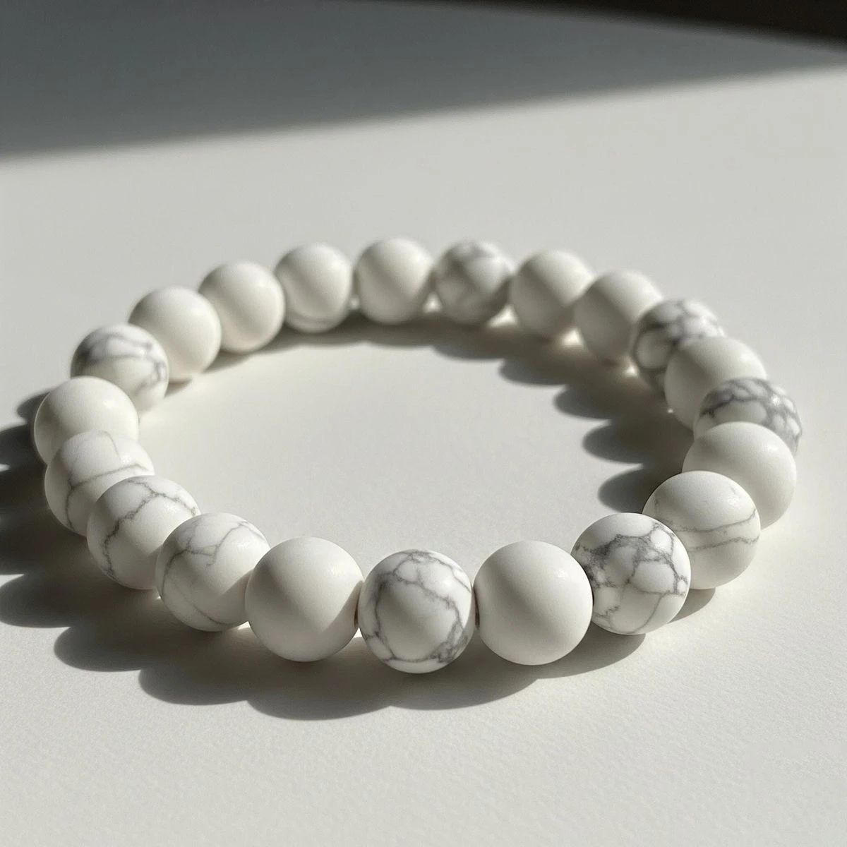 Howlite Bracelet – Calmness, Stress Relief & Emotional Healing