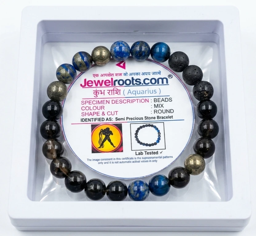 Aquarius (कुंभ राशि) Zodiac sing Bracelet for Men & Women – Innovation, Peace & Positivity