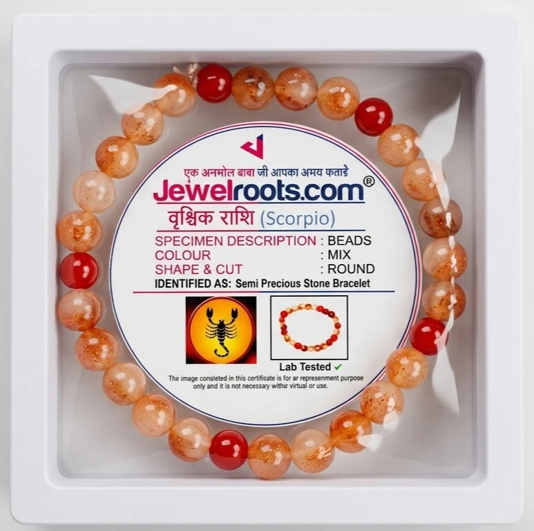 Scorpio (वृश्चिक राशि) Zodiac sign Bracelet for Men & Women – Strength, Passion & Energy