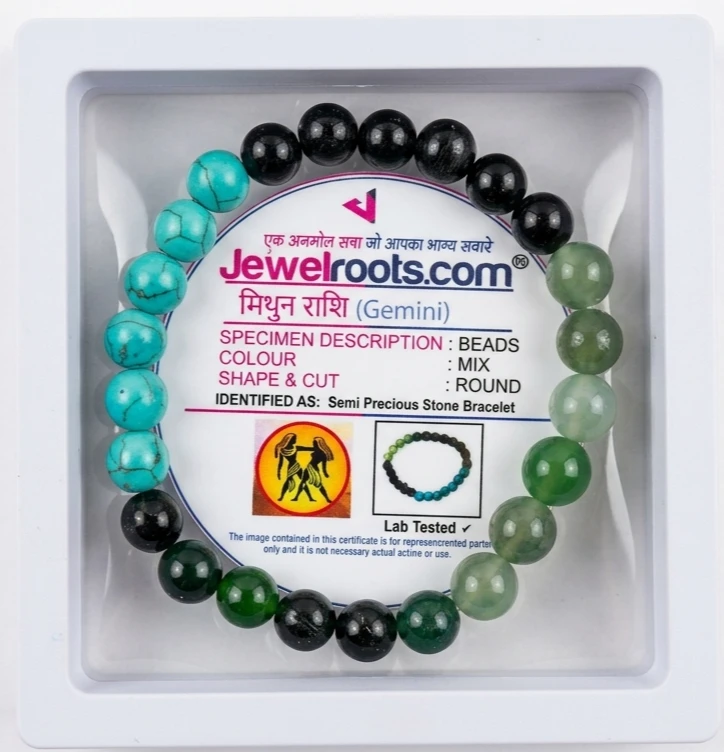 Gemini (मिथुन राशि) Zodiac sign Braceletfor Men & Women – Intelligence, Balance & Energy