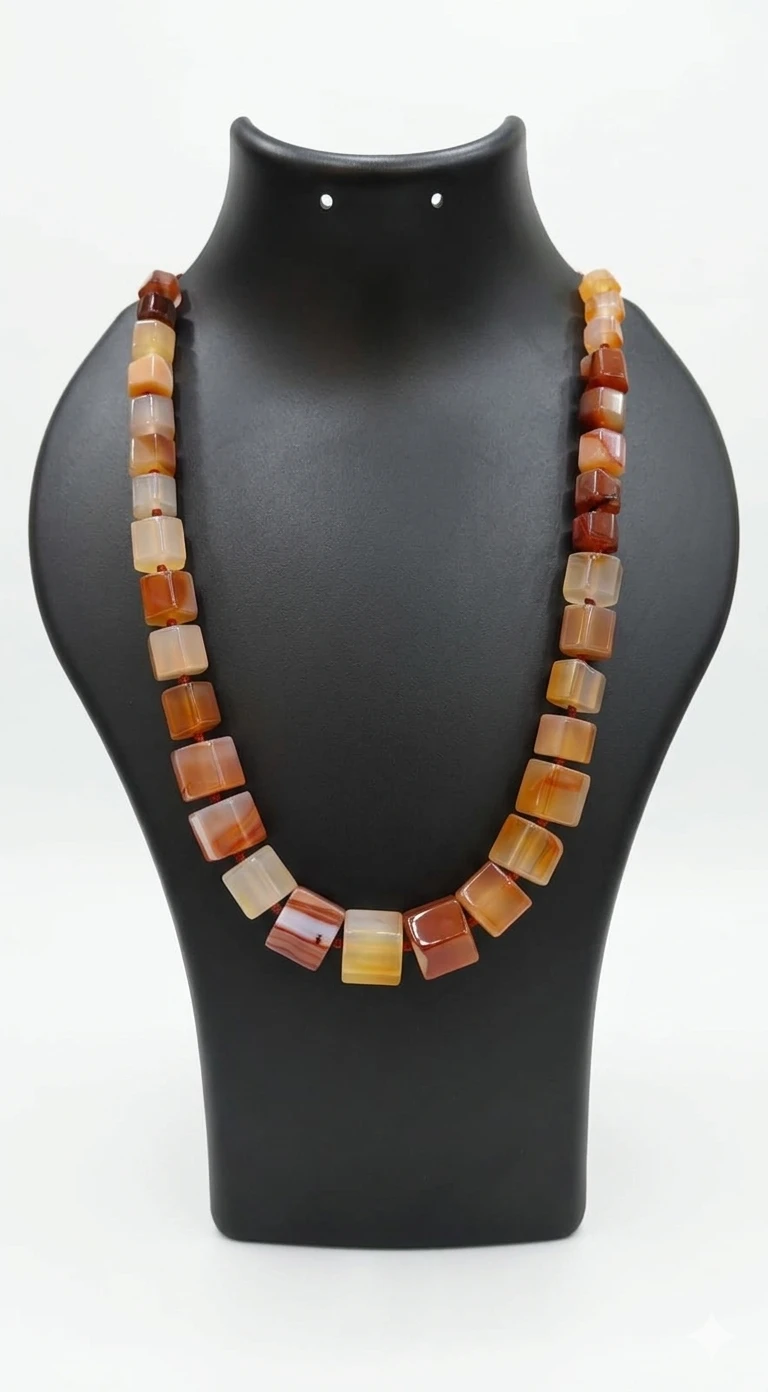 Natural Carnelian Pendant Necklace for Motivation & Positivity