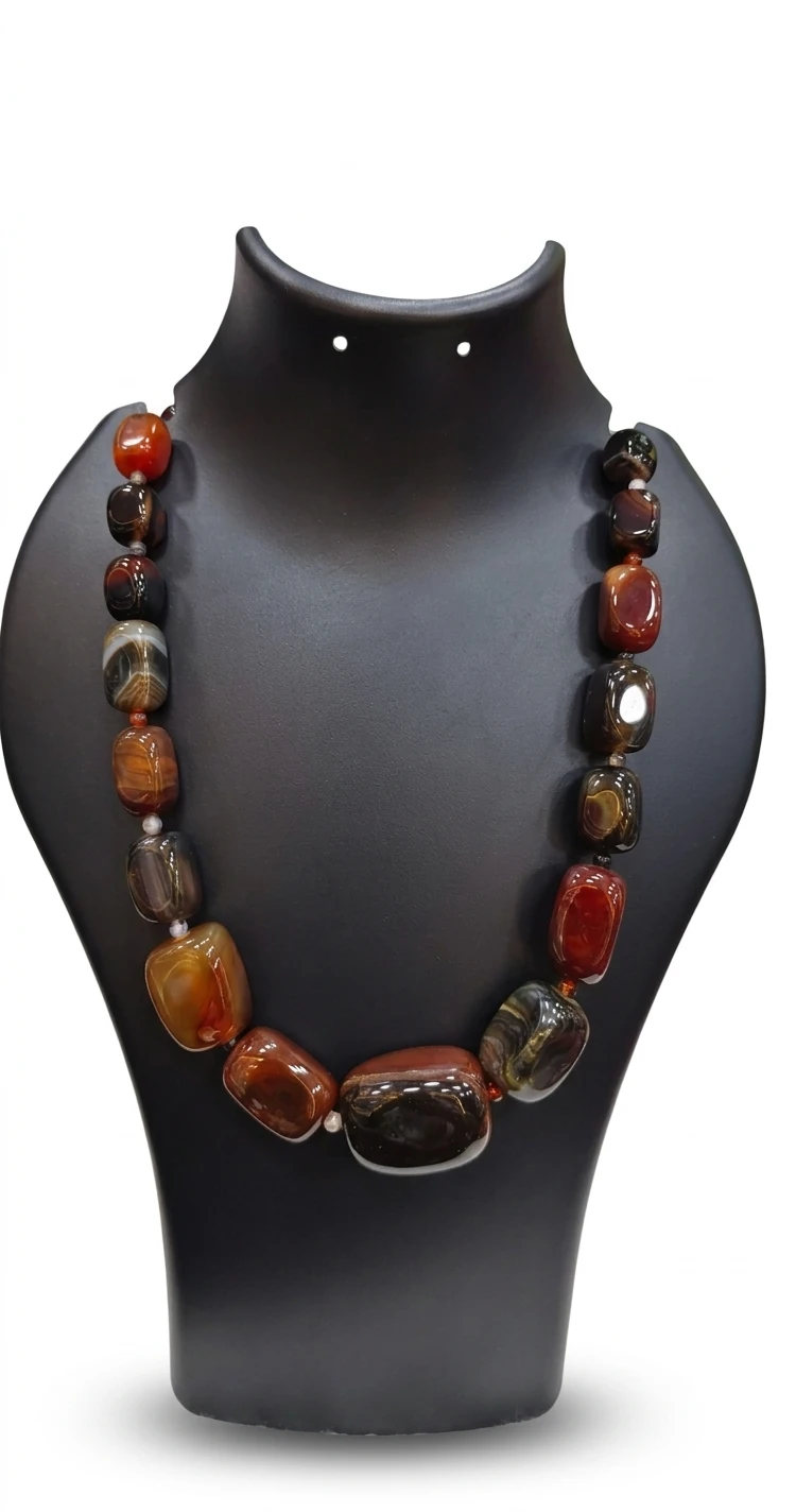 Yemeni Hakik Necklace – Protection, Strength & Spiritual Energy