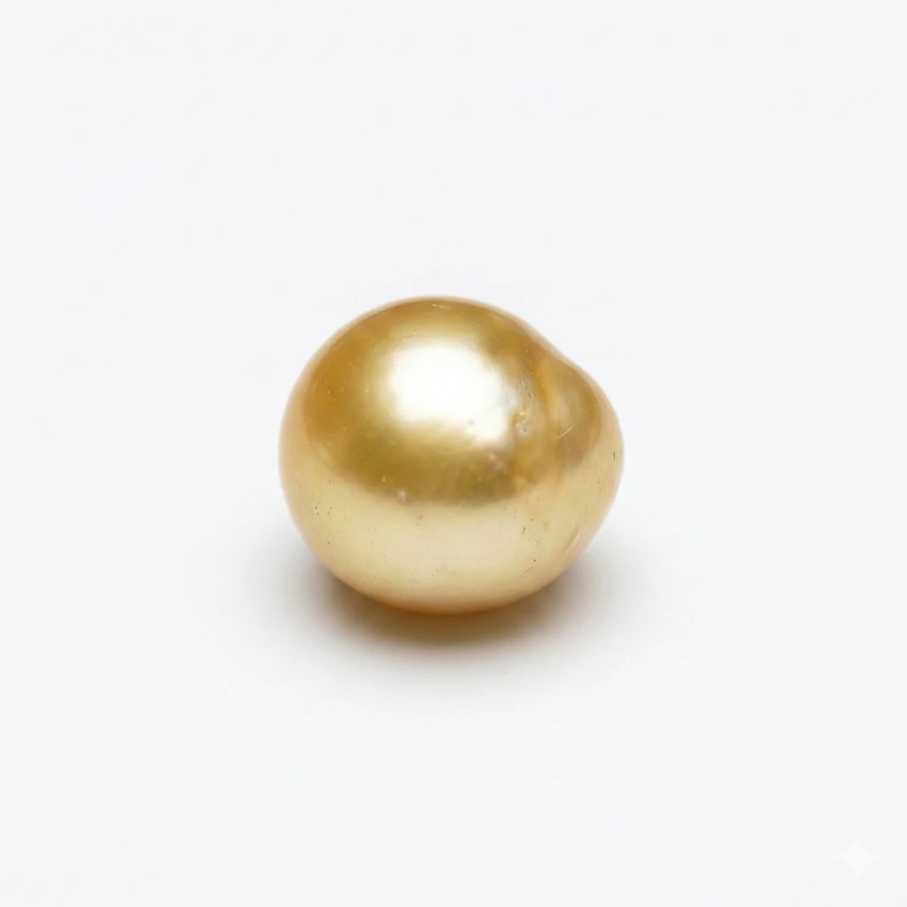 KC Gold Pearl 4.47 Carat – Certified Natural Golden Pearl for Moon and Prosperity